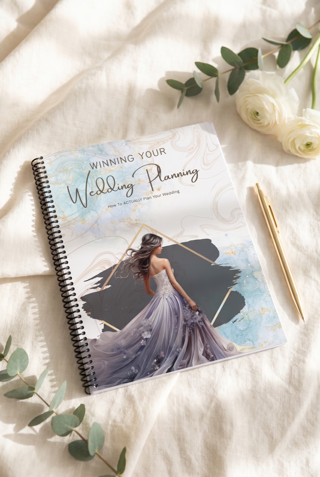 Winning Your Wedding Planning, the real spiral-bound guided wedding journal